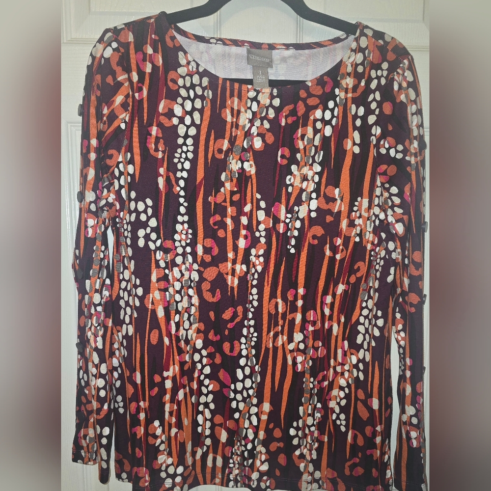 Chicos long sleeve tee‎ nwot